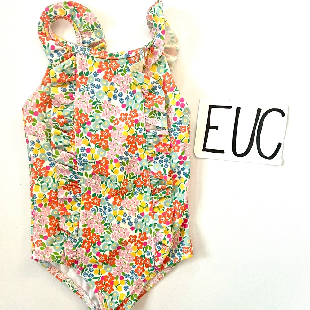 Baby Boden Floral Bathing Suit